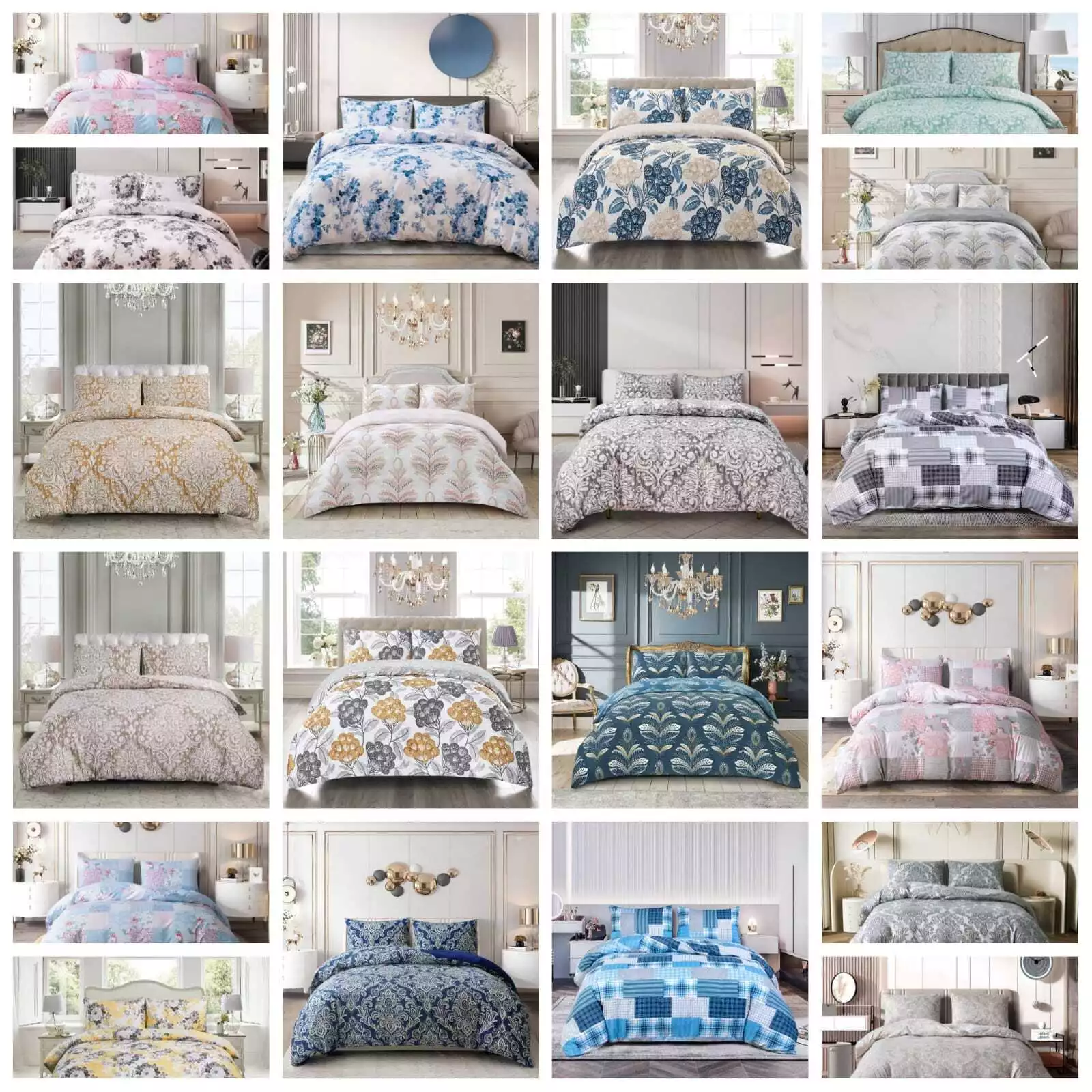 Duvet Covers Bedding Set 4 Piece Quilt Cover Compl